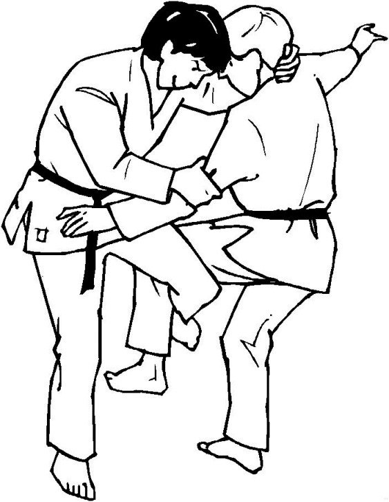 Plansa de colorat cu Judo 11 3